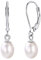 Silvora S925 Silber Ohrhaken Zuchtperlen Ohrhänger mit 6mm Tropfenformperlen Ohrringe Silberfarbe Damen Ohrstecker Basic Perle Ohrringe für Damen Mädchen