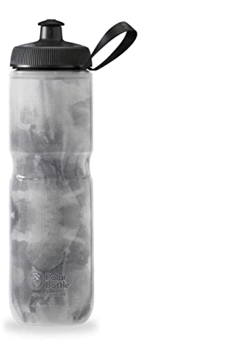 Polar Bottle Sport Insulated Water Bottle - BPA-Free, Sport & Bike Squeeze Bottle with Handle (Fly Dye - Monochrome, 24 oz)