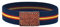 BDM Pulsera de mujer y hombre de tela azul marino y con la bandera de España. Brazalete náutico elástico que se puede mojar y lavar.