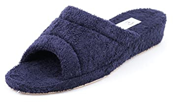 JOMIX Chaussons à Talon Compensé Sandales Compensées Sandales Femme en éponge Pantoufles pour femme, 01 bleu, 36 EU