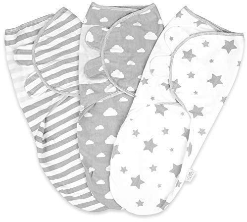 Little Seeds Pucksack Baby 3-6 Monate Baby Decke Pucktuch von 3-6 Monate Swaddle Decke aus 100% Bio-Baumwolle