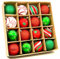 Weihnachtsbaumkugeln, verschiedene Ornamente, 6.1 cm, bruchsicher, glänzende Kugel-Dekoration für Weihnachtsbaum, Urlaub, Party, Geschenk-Boxen, ideal für Weihnachten (rot und grün)