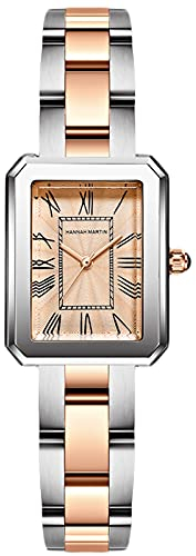 rorios Damen Uhren wasserdichte Analog Quarz Armbanduhr mit Edelstahlarmband Mode Quadrat Damenuhr Elengate Kleid Uhr für Mädchen Frauen