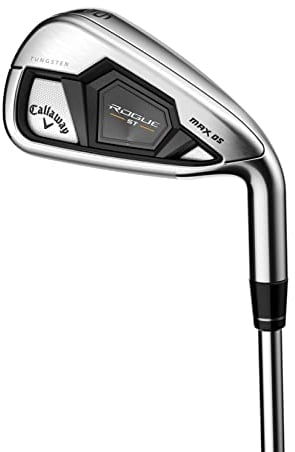 Callaway Golf Rogue ST MAX OS Einzeleisen (linke Hand, Stahlschaft, steife Flex, 7 Eisen)