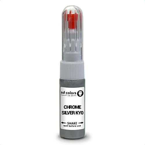 SD COLORS CHROME SILVER KY0 compatible with NISSAN New Touch Up Paint Pen REPAIR KIT 20 ML SCRATCH CHIP BRUSH COLOR CODE KY0 CHROME SILVER