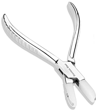 Paula & Fritz® Piercing Nasenring-Zange Silber 143-mm Lang Chirurgenstahl 316L Nose Segment Ring Schmuck-Pinzette Tool Haltezange Ringzange Kunststoff