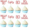 Gyufise 24Pcs 80th Birthday Cupcake Rose Gold 80 and Fabulous Cupcake Picks Happy 80th 80 Cupcake Topper for 80th Birthday Wedding Anniversary Party Supplies
