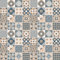 FoLIESEN Fliesenaufkleber für Bad, Küche, Badezimmer - Fliesen-Folie selbstklebend - Klebefliesen Patchwork No.13, .:9.5x9.5 cm / 64-tlg. Set