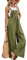 SotRong Salopette da donna UK a gamba larga tuta con tasca vestibilità ampia tute estive boho pagliaccetto senza maniche con spalline, Verde militare, S
