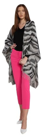 Poncho donna Liu Jo jacquard zebra E24LJ36 2F3071 T0300 TAGLIA UNICA