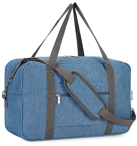 Narwey für Ryanair Handgepäck 40x20x25 Faltbare Reisetasche Handgepäck Tasche Flugzeug Weekender Reisetaschen Sporttasche 20L (Navy Blau)