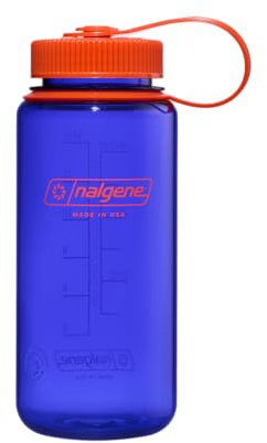 Nalgene Bouteille d'eau – Bouteille légère en Tritan sans BPA incassable pour randonnée, gym, 473,6 g, large ouverture, pervenche