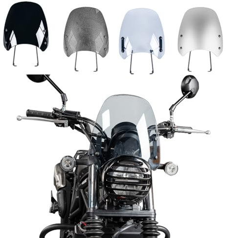 Motorrad CL 250 300 500 Frontverkleidung Windschutzscheibe Windabweiser kompatibel mit H.onda CL250 CL300 CL500 2023 Flyscreen-Visierschutz Pare-Brise-Visier (Grauer Rauch)