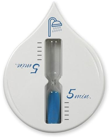 Douceur d'Intérieur, Sablier de Douche à Ventouse (10 x 12,6 x 3 cm) Sablina, PVC