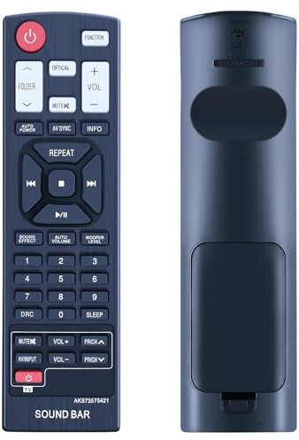 TCNOUMT Télécommande de Rechange pour Barre de Son LG AKB73575421 NB2420A NB2530A NB3520ANB NB3530A NB3530ANB NB3531A NB3532A NB3540 NB3730A NB4530A NB4532B NB4540 543 NBB. 5540 NB5540A NB5541