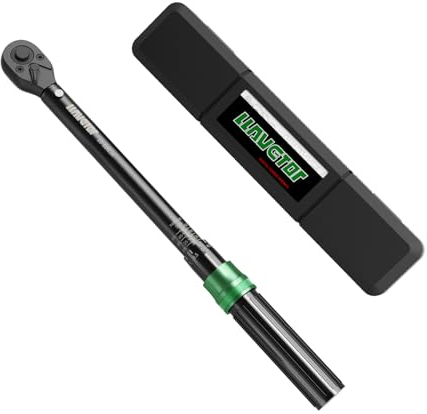 LLAVETOR 3/8 Drehmomentschlüssel 10-60Nm, 72 Zähne Umschaltknarre, ± 3% Fehlergenauigkeit, Fahrrad Drehmomentschlüssel für Reifenwechsel/Motorrad/Fahrrad