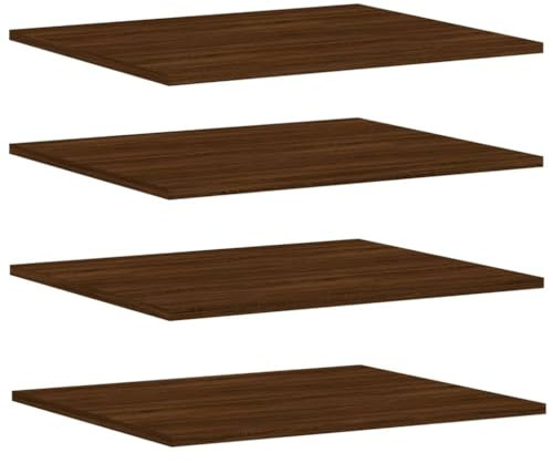 vidaXL Mensole Parete 4pz Rovere Marrone 60x50x1,5cm Legno Multistrato
