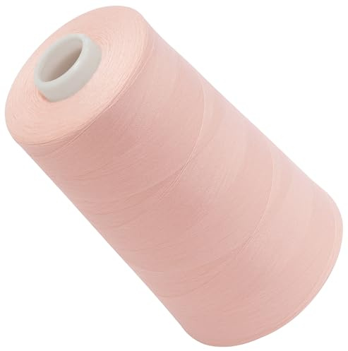 AERZETIX - C72588 - Bobina cono di filo per cucire 120 (40/2) 4000 m - in poliestere - colore rosa chiaro - sartoria merceria corda cordone cucito abbigliamento pelletteria
