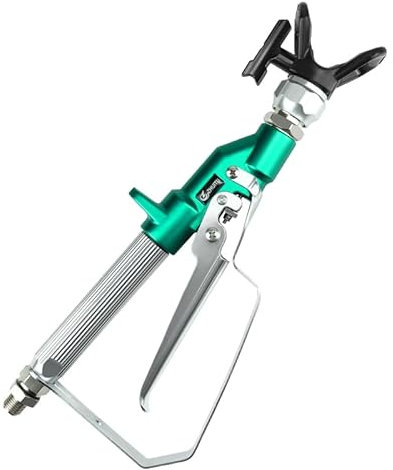 Airless Paint Spray Gun Sprayer High Pressure 3600 PSI 517 TIP Swivel Joint Straight Handle (Green)