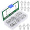 Keadic Assortiment de 130 rivets M5 x 7/9/11 mm en aluminium avec tête ronde et étui en plastique, rivets aveugles pour équipement mécanique électronique