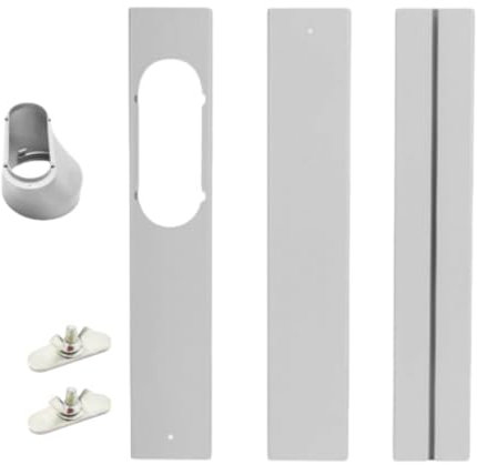 Ahhzyys Kit di Scorrimento per finestre Elastiche,Kit di Tenuta Universale per Aria condizionata Portatile,Tubo di Scarico con accoppiatore,Kit di Ventilazione AC Regolabile per finestre scorrevoli