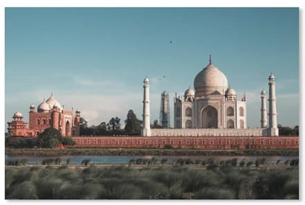 Jigsaw Puzzle 1000 Pieces，India - Taj Mahal，Large Family Puzzle Game Artwork for Adults Teens 75 * 50cm