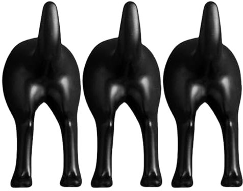 Lot de 6 crochets muraux pour queue de chien - Avec crochet autocollant - Sans trou - Pour entrée, salon, chambre à coucher, salle de bain