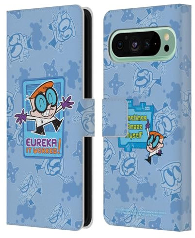 Head Case Designs Offizielle Dexter's Laboratory Es Hat Funktioniert Graphics Leder Brieftaschen Handyhülle Hülle Huelle kompatibel mit Google Pixel 9 Pro XL