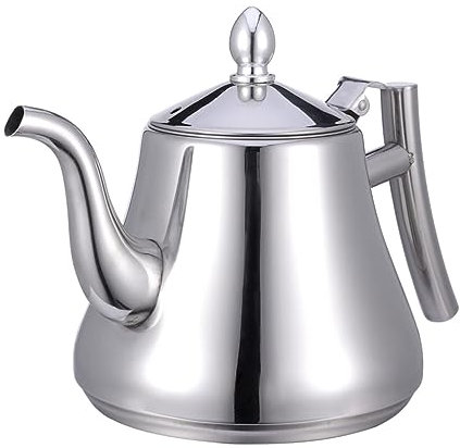 COLLBATH Tetera De Acero Inoxidable 1l Hervidor De Agua Con Filtro Ideal Para Restaurante y Casa