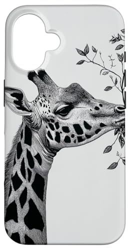 White, giraffe phone Case for iPhone 16