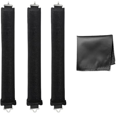 WeddHuis 3 Stück Heatless Curls Band Overnight Blowout Locken Ohne Hitze Diy Overnight Curls Gummi Hitzefreier Lockenwickler Locken üBer Nacht für Mittleres Langes Haar (Schwarz)