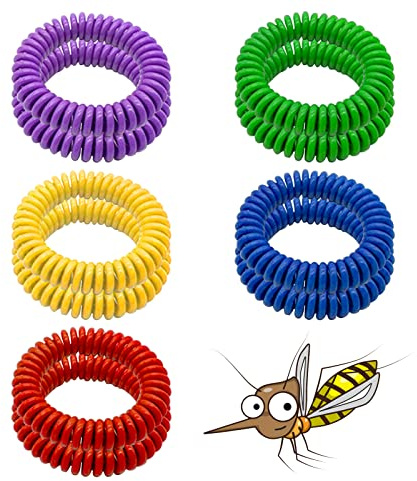 Braccialetti Antizanzare Repellenti, Braccialetto Antizanzare, 10 Pezzi Braccialetti Repellenti per Zanzare Citronella, Braccialetto Repellente Antizanzare