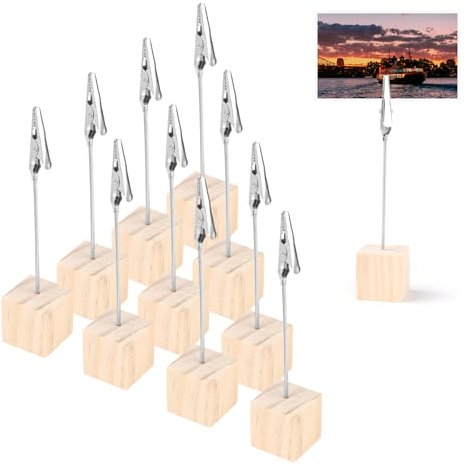 10 Pièces Porte Photo Pince,Mémo Clip,Porte Photo Sur Pied,Pince Mémo Support Photo,Mémo Carte Pince,Mémo et Porte-clips Message pour l'affichage