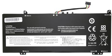 Batterie Compatible pour PC Portable Lenovo Flex 6-14/6-14ARR / 6-14IKB Series - L17C4PB0 / L17M4PB0 / 5B10Q16066 / 5B10Q16067-7.6V 5800mAh