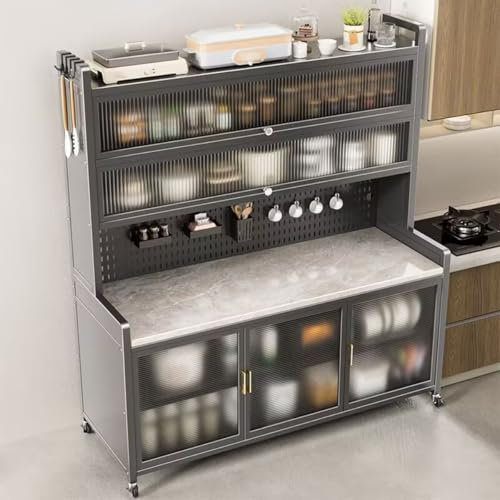 Mobile Kitchen Cabinet with Built in Microwave Stand Storage Units and nizers Versatile Design Options for Your Kitchen