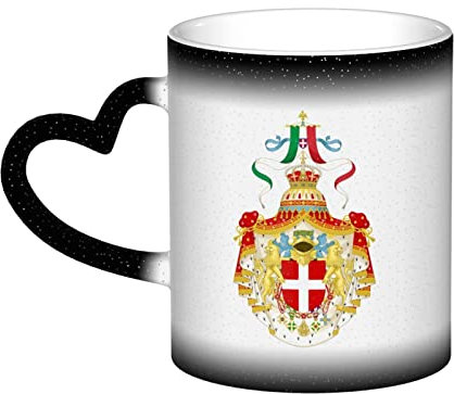 XTXGBT Coat of arms of The Kingdom of Italy (1890) Coffee Mugs Thermal Color Changing Mug Novelty Unique Travel Cups 12 OZ