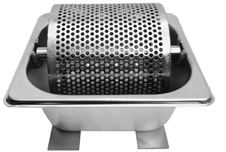 ASIAD 1L Stainless Steel Butter Roller with Stand, 304 Stainless Steel Butter Roller Belt Butter Roller Tool, Reusable Butter Spreader for Business, Cornbread, Kitchen, Steak,Silver