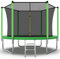 BodyTrain 8ft Trampoline with Safety Enclosure and Ladder - 2.4m Green