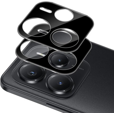 Xunzii 2 Stück Kameraschutz für Xiaomi Redmi Note 14 5G für Panzerglas - [Schwarz], 9H Härte Anti- Kratzer Kamera Schutzfolie, Ultra-Klar Linse Glas Folie, Anti-Staub HD Hinten Kamera Schutz