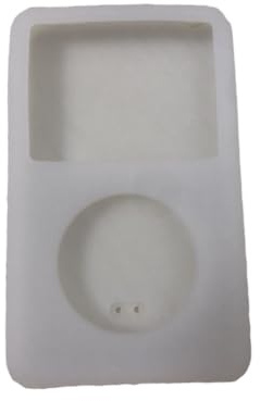 Silikon-Schutzhülle für iPod Classic 3. Generation, 80 GB, 120 GB, 160 GB, langlebig, weich, flexibel, stoßfest, mit rutschfestem Griff, kratzfeste Haut (durchscheinendes Weiß)