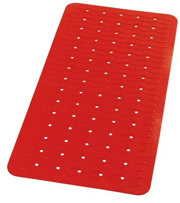 Badewannenmatte Wanneneinlage rutschfest - 80 x 38cm, BPA-frei - Badewannen Sicherheitseinlage - Made in Germany (Rot)