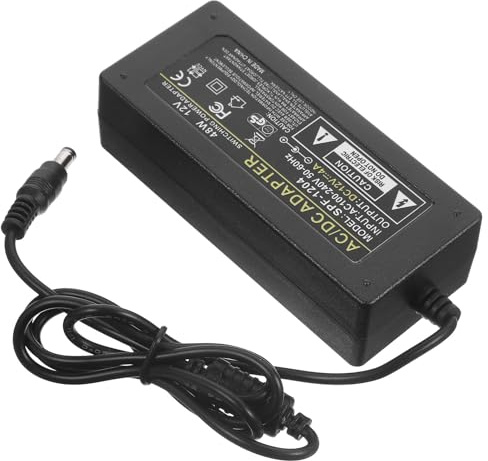 Dc 12v 4a Netzteil 48w für Monitor und CCTV aus Kunststoff | LED Anzeige, Schwarz, für Tv und Display, Kompakte Stromversorgung, 48w Ausführung