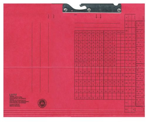 Leitz Pendelmappe, seitlich offen, Manilakarton, rot
