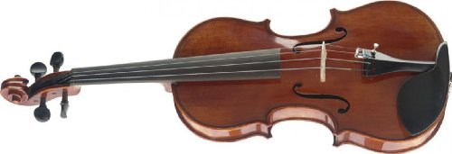Stagg VN-4/4 HG Flamed Maple Violin with Deluxe Soft Case, Bow, and Rosin Included