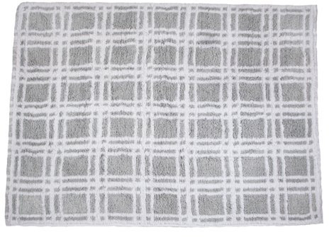 Aratextil. Alfombra Infantil 100% Algodón lavable en lavadora Colección Escoces Gris 120x160 cms