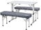 BERGER Campingtisch Set mit 2 Alu-Bänken und 2 Bankauflagen 90 x 52,5 cm | Klappmöbel Set aus Aluminium inkl. Tragetasche | Camping Tisch klappbar Klapptisch Gartentisch Balkontisch faltbar