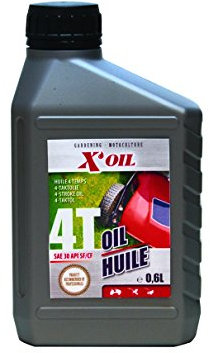 X'OIL - Huile 4T Multigrade 10W40 API SJ/CF - Pour Tondeuse, Tondeuse Autoportée, Tracteur Tondeuse, Motoculteur - 2 Litres, Noir