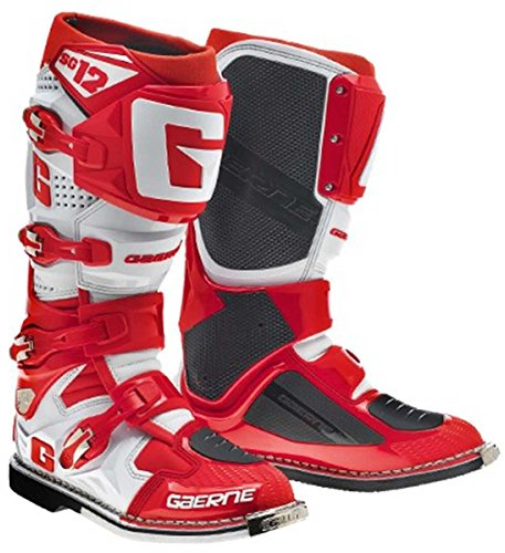Gaerne SG12 - Stivali da cross, colori assortiti, bianco/rosso, 46