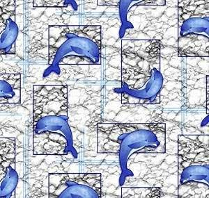 Unbekannt Bodenbelag Aquamatte Weichschaum Badematte Matte Delfin Delphin versch. Größen (130 x 65)