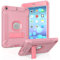 makeit funda iPad Mini caso y # xFF0 C; iPad mini 3 caso Heavy Duty híbrida carcasa de protección Silicona y PC duro caso Full-body rugged carcasa protectora con función atril para iPad Mini 1/2/3